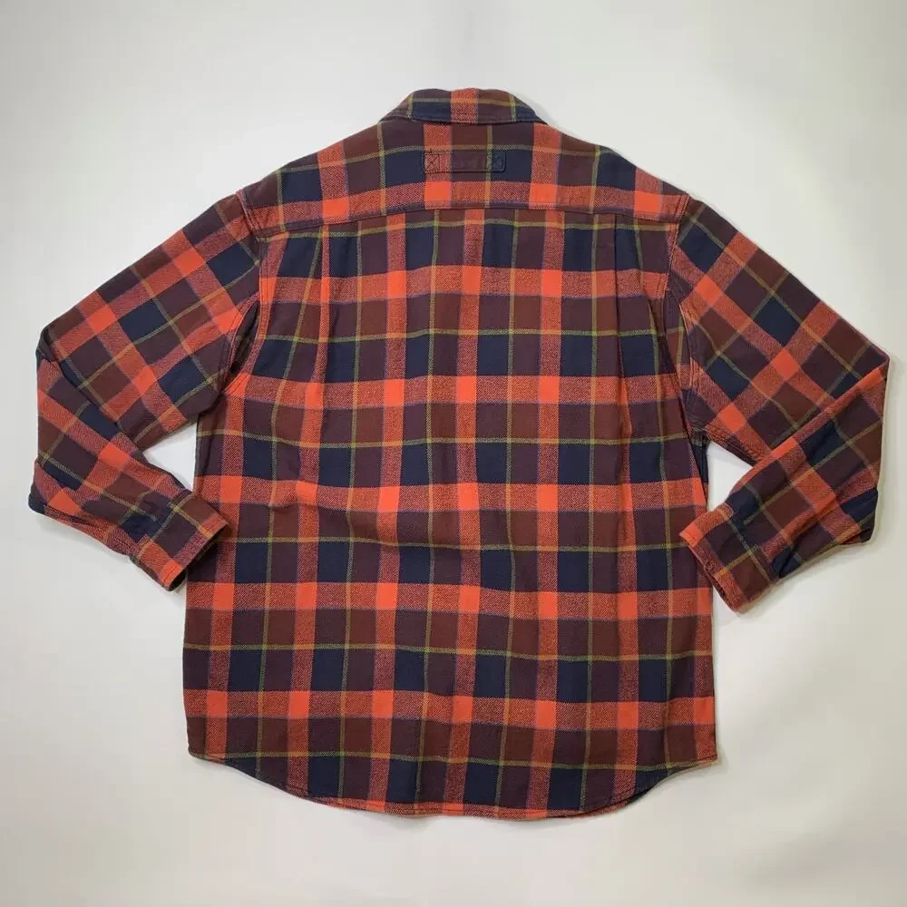 Duluth Shirt Men L Large Sienna Windsor Burlyweight Flannel Button Up Lumberjack